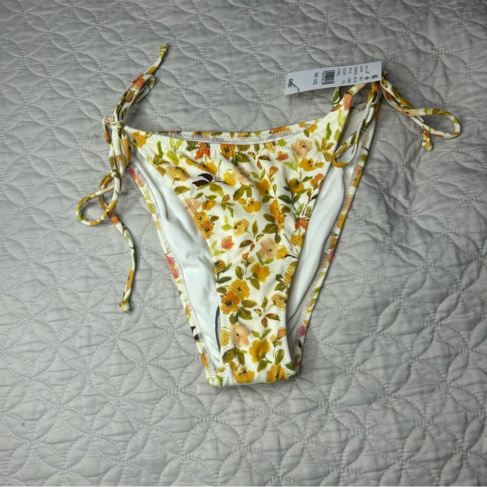 Pacsun Eco Floral Ilyssa Tie Side Bikini Bottom